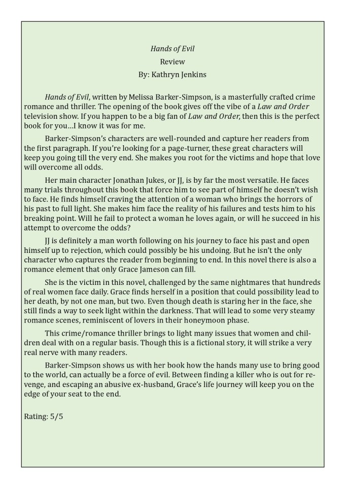 Kathryn Jenkins Review